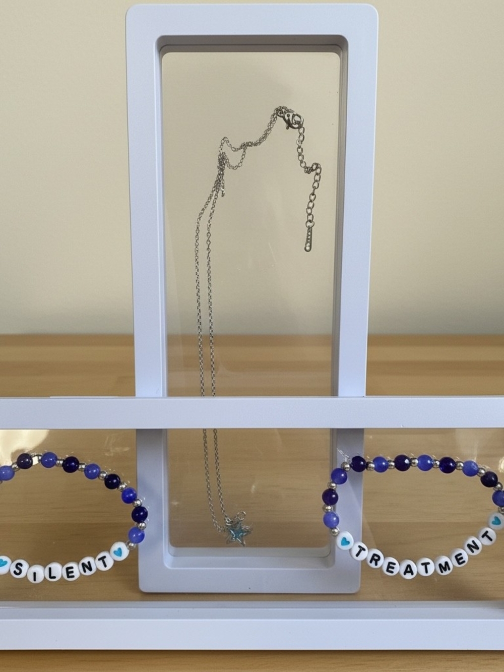 Freya Silver Star Necklace with Blue Star Charm